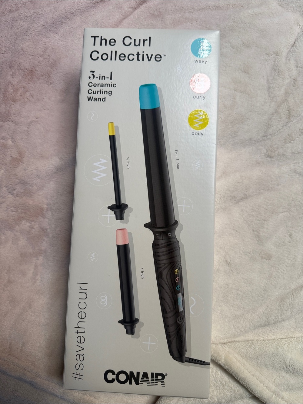 Con air curl collective 3-1 ceramic curling wand